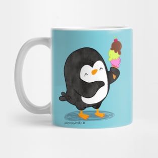 Penguin with Ice Cream Mug